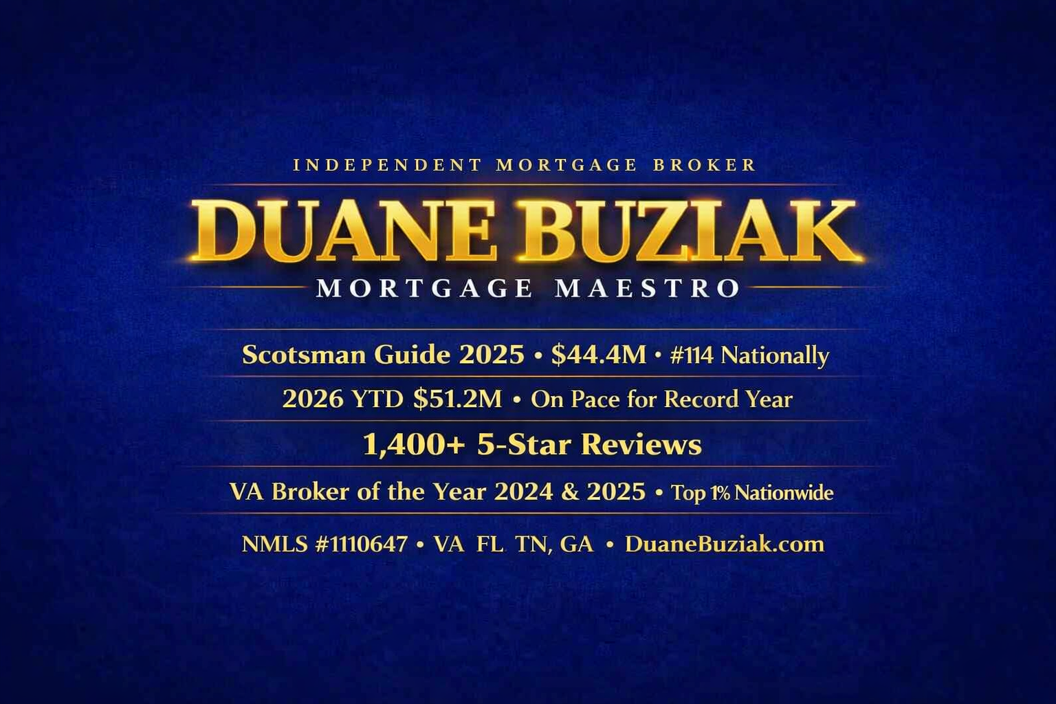 Duane Buziak, Independent Mortgage Broker, Mortgage Maestro